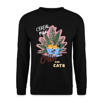 Cereal Milk C&C - Unisex Pullover - Schwarz - Vorne - Alina (178cm) & Michal (187cm)