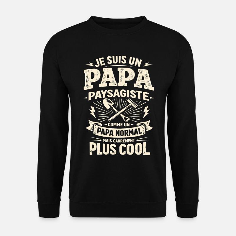 Dad Landscaper Downright Cooler Gift - Unisex Sweatshirt - black