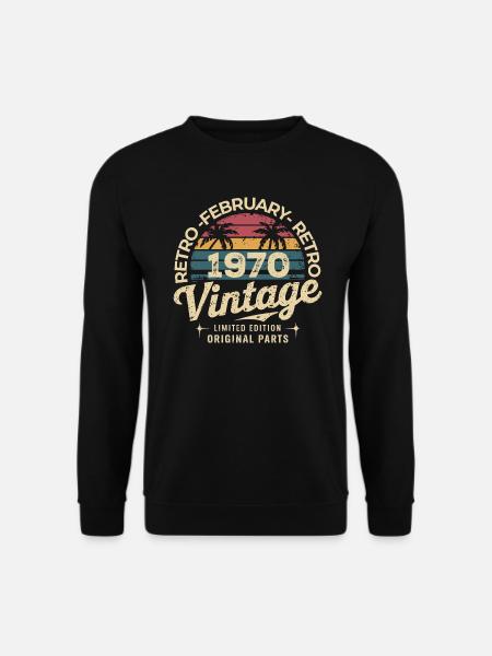 February 1970 | Awesome since February 1970 - Unisex Sweatshirt - black