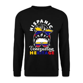 Venezuela Flag Pride & Home Venezuela - Unisex Sweatshirt - black - Front - Alina (178cm) & Michal (187cm)