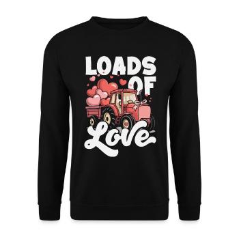 Retro Heart Valentine's Day Design Love - Unisex Sweatshirt - black - Front - Alina (178cm) & Michal (187cm)
