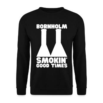 Bornholm Räucherei Rogeri - Unisex Pullover - Schwarz - Vorne - Alina (178cm) & Michal (187cm)