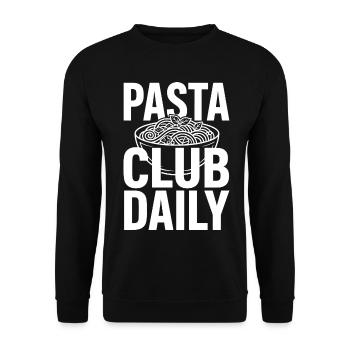 Club des pâtes Daily pour les amateurs de pâtes - Sweat-shirt Unisexe - noir - Devant - Alina (178cm) & Michal (187cm)