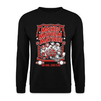 Masked Mayhem Wrestling Chaos - Unisex Pullover - Schwarz - Vorne - Alina (178cm) & Michal (187cm)