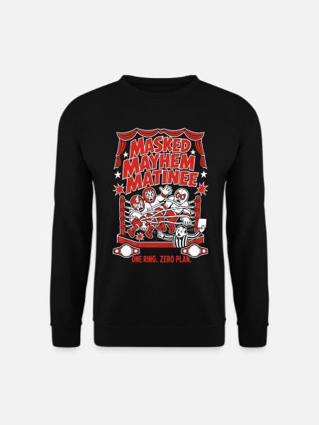 Masked Mayhem Wrestling Chaos - Unisex Pullover - Schwarz