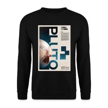 Plutonian Orbit Poster - Unisex Pullover - Schwarz - Vorne - Alina (178cm) & Michal (187cm)