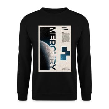 Merkur-Umlaufbahn-Poster - Unisex Pullover - Schwarz - Vorne - Alina (178cm) & Michal (187cm)