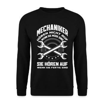 Anlagenmechaniker SHK Sanitär Heizung Handwerk - Unisex Pullover - Schwarz - Vorne - Alina (178cm) & Michal (187cm)