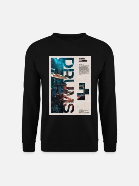 Trommel-Collage-Trommlerkunst - Unisex Pullover - Schwarz