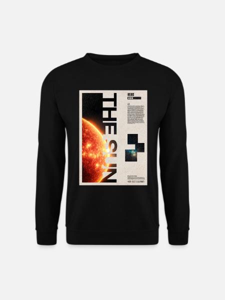 Vertikale Typografie des Sonnenausbruchs - Unisex Pullover - Schwarz