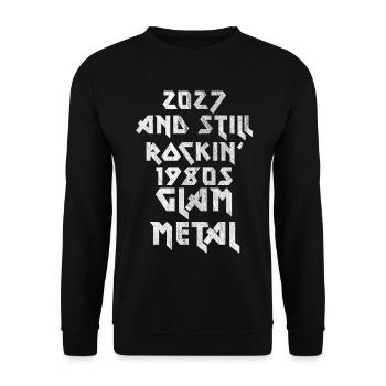 Glam Metal 2027 - Unisex Pullover - Schwarz - Vorne - Alina (178cm) & Michal (187cm)