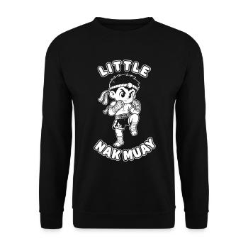 Little Nak Muay – Muay Thai - Unisex Pullover - Schwarz - Vorne - Alina (178cm) & Michal (187cm)