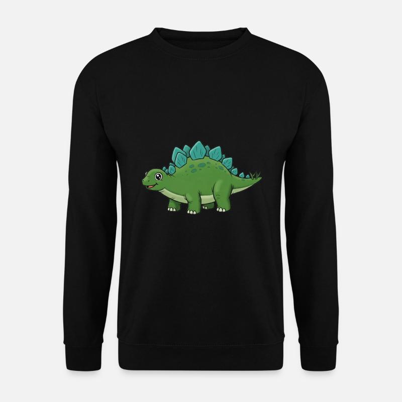 Dino Cartoon Stegosaurus - Unisex Pullover - Schwarz