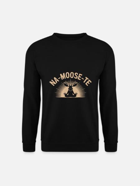 Elch Yoga Meditation - Unisex Pullover - Schwarz
