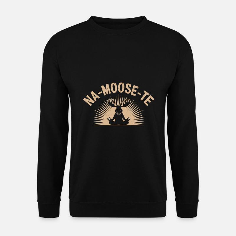 Elch Yoga Meditation - Unisex Pullover - Schwarz