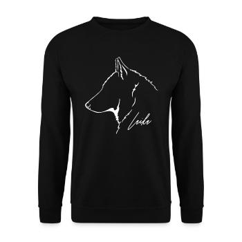 Laika Profile Dogs Dog Wilsigns - Unisex Sweatshirt - black - Front - Alina (178cm) & Michal (187cm)