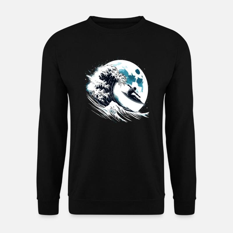 Astronaut Surfer Moon Surfer - Unisex Sweatshirt - black