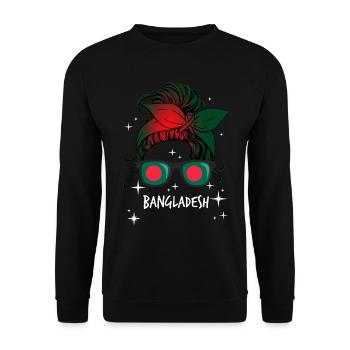 Bangladesh - Unisex Sweatshirt - black - Front - Alina (178cm) & Michal (187cm)