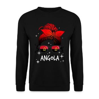 Angola - Unisex Sweatshirt - black - Front - Alina (178cm) & Michal (187cm)