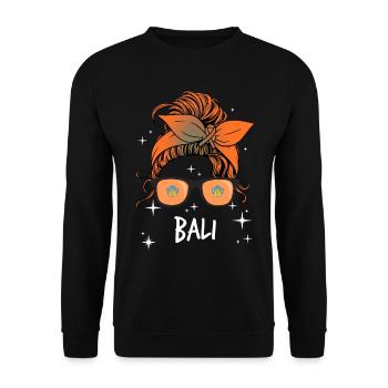 Bali - Unisex Sweatshirt - black - Front - Alina (178cm) & Michal (187cm)