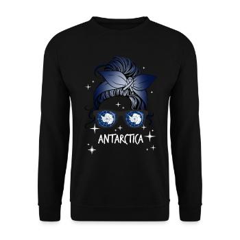 Antarctica - Unisex Sweatshirt - black - Front - Alina (178cm) & Michal (187cm)