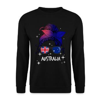 Australien - Unisex Pullover - Schwarz - Vorne - Alina (178cm) & Michal (187cm)