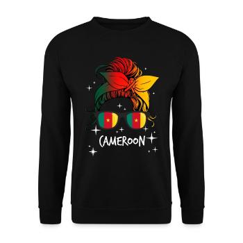 Kamerun - Unisex Pullover - Schwarz - Vorne - Alina (178cm) & Michal (187cm)
