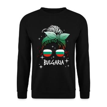 Bulgarien - Unisex Pullover - Schwarz - Vorne - Alina (178cm) & Michal (187cm)