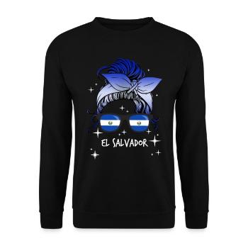 El Salvador - Unisex Sweatshirt - black - Front - Alina (178cm) & Michal (187cm)