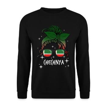 Tschetschenien - Unisex Pullover - Schwarz - Vorne - Alina (178cm) & Michal (187cm)