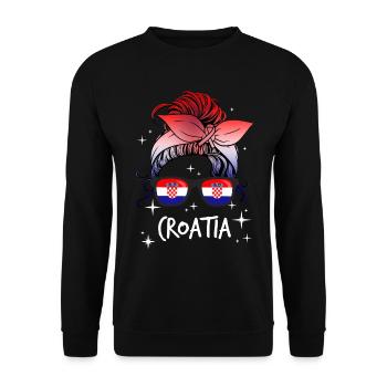Croatie - Sweat-shirt Unisexe - noir - Devant - Alina (178cm) & Michal (187cm)