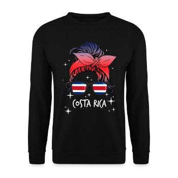 Costa Rica - Unisex Sweatshirt - black - Front - Alina (178cm) & Michal (187cm)