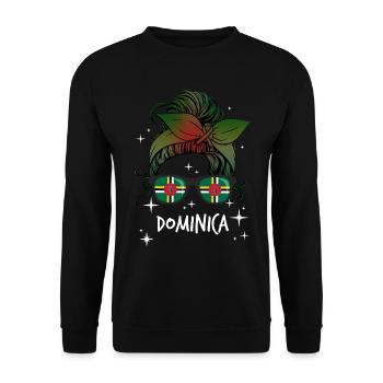 Dominica - Unisex Sweatshirt - black - Front - Alina (178cm) & Michal (187cm)