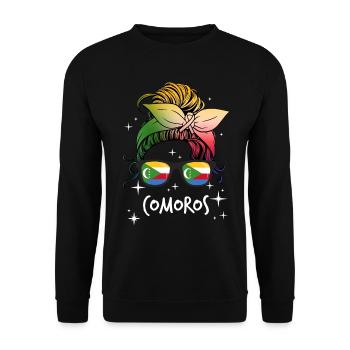 Comoros - Unisex Sweatshirt - black - Front - Alina (178cm) & Michal (187cm)
