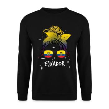 Ecuador - Unisex Pullover - Schwarz - Vorne - Alina (178cm) & Michal (187cm)
