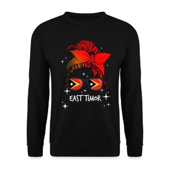 East Timor - Unisex Sweatshirt - black - Front - Alina (178cm) & Michal (187cm)