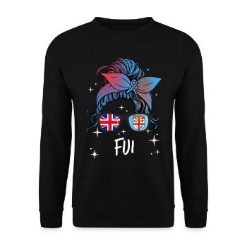 Fiji - Unisex Sweatshirt - black - Front - Alina (178cm) & Michal (187cm)