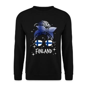 Finlande - Sweat-shirt Unisexe - noir - Devant - Alina (178cm) & Michal (187cm)