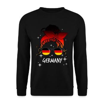Germany - Unisex Sweatshirt - black - Front - Alina (178cm) & Michal (187cm)