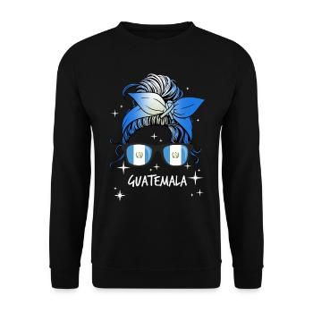 Guatemala - Unisex Sweatshirt - black - Front - Alina (178cm) & Michal (187cm)