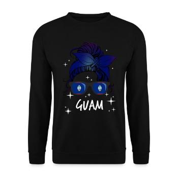 Guam - Unisex Sweatshirt - black - Front - Alina (178cm) & Michal (187cm)
