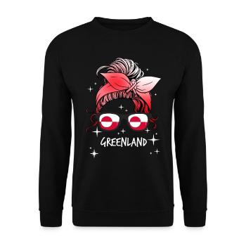 Greenland - Unisex Sweatshirt - black - Front - Alina (178cm) & Michal (187cm)