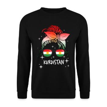 Kurdistan - Unisex Sweatshirt - black - Front - Alina (178cm) & Michal (187cm)