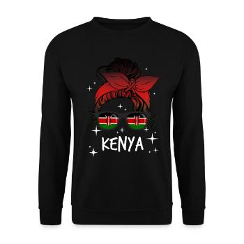 Kenya - Unisex Sweatshirt - black - Front - Alina (178cm) & Michal (187cm)
