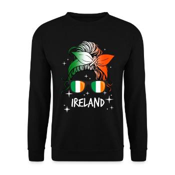 Irlande - Sweat-shirt Unisexe - noir - Devant - Alina (178cm) & Michal (187cm)