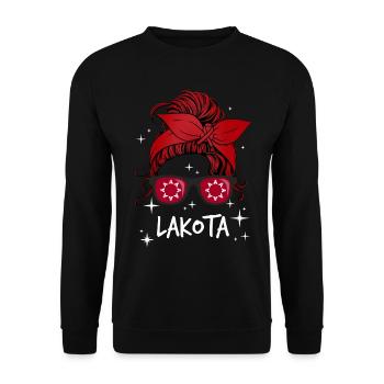 Lakota - Unisex Sweatshirt - black - Front - Alina (178cm) & Michal (187cm)