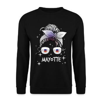 Mayotte - Unisex Sweatshirt - black - Front - Alina (178cm) & Michal (187cm)