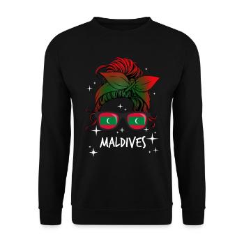 Malediven - Unisex Pullover - Schwarz - Vorne - Alina (178cm) & Michal (187cm)