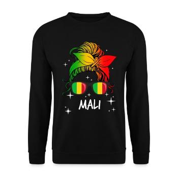 Mali - Sweat-shirt Unisexe - noir - Devant - Alina (178cm) & Michal (187cm)