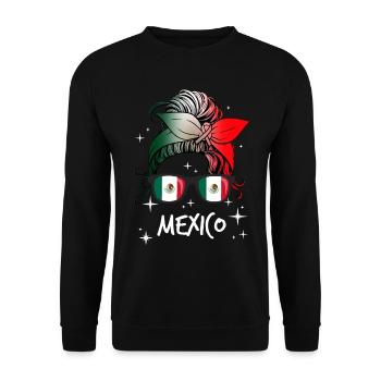 Mexiko - Unisex Pullover - Schwarz - Vorne - Alina (178cm) & Michal (187cm)